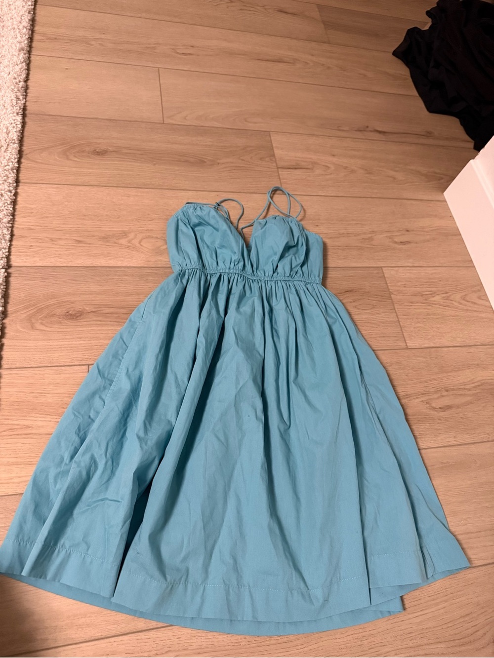 Abercrombie & Fitch Light Blue Spaghetti-Strap Mini Dress